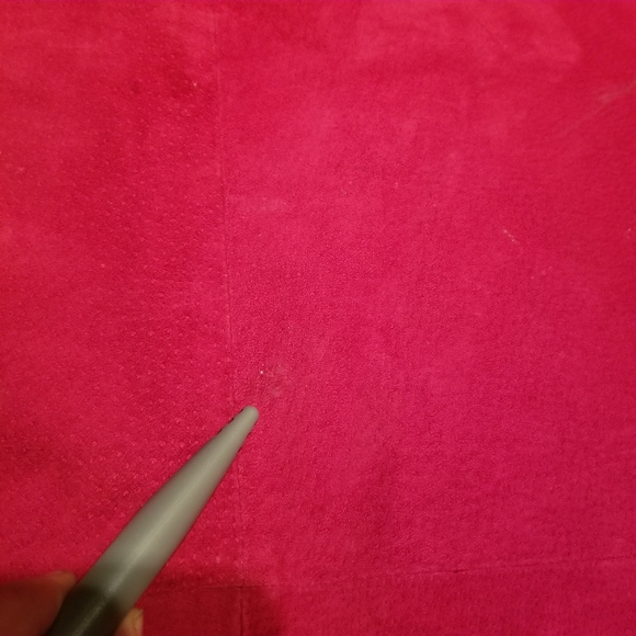 Vintage 70s Fuschia Suede Pencil Skirt Size Large - Picture 11 of 12